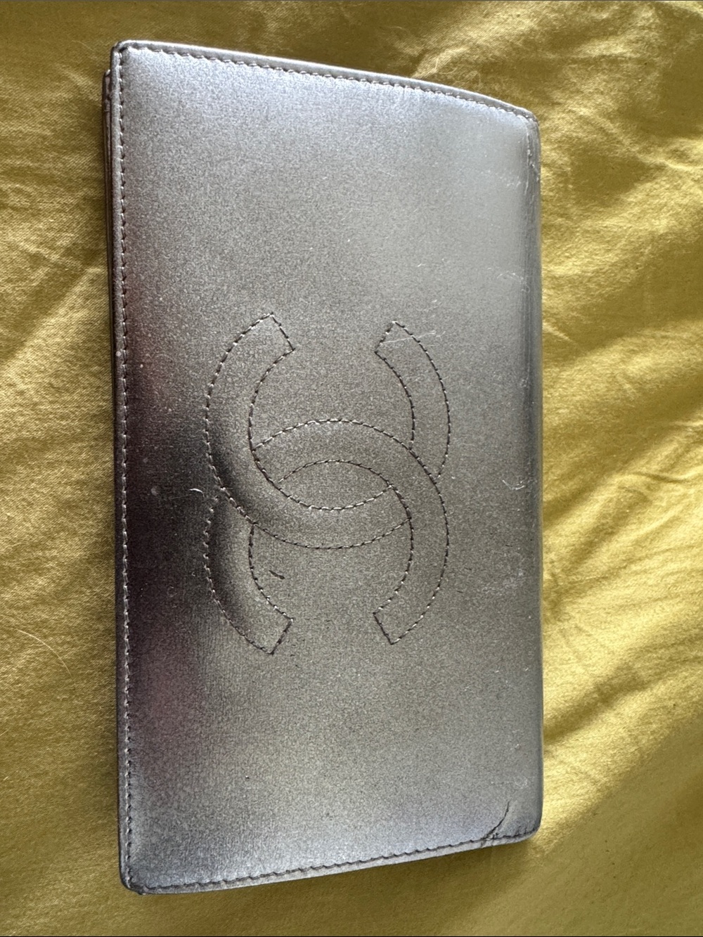 Chanel silver wallet large size